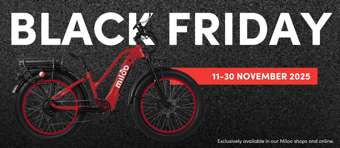 🚨🖤 Black Friday 2025 🖤🚨 Irresistible e-bike deals in Miloo stores or online!