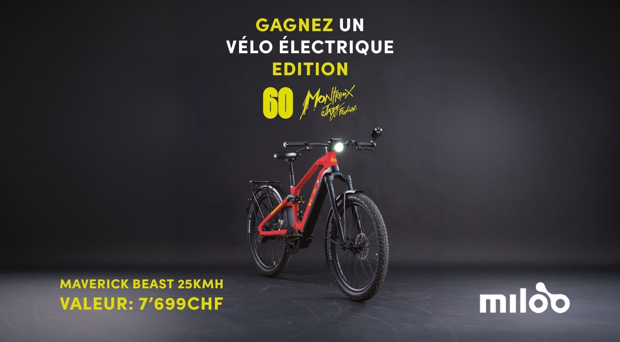 🎷 60 Years of Legend, One Bike to Win: MILOO x Montreux Jazz Festival Edition Worth CHF 7,699.- ⚡